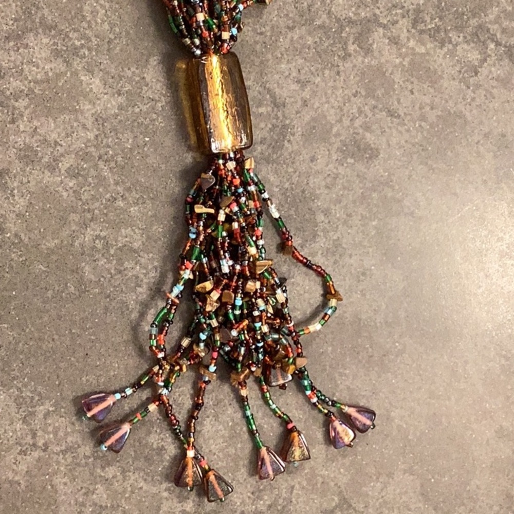 Long beaded necklace